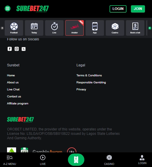 Surebet247 Casino